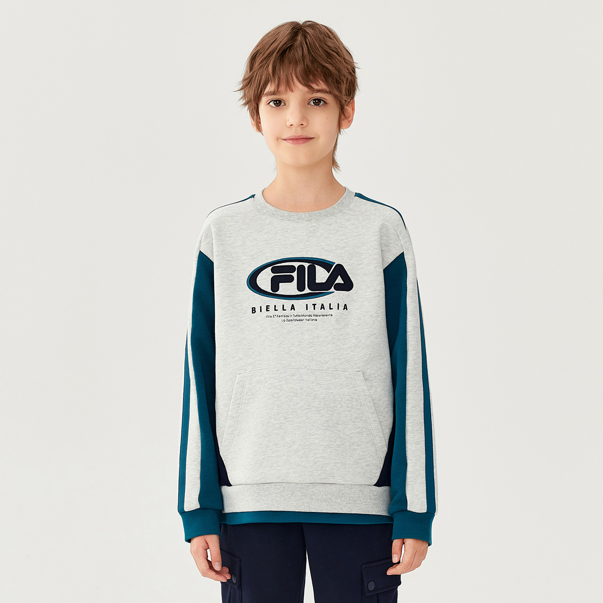 Детская толстовка FILA KIDS, слоновая кость — фото 4