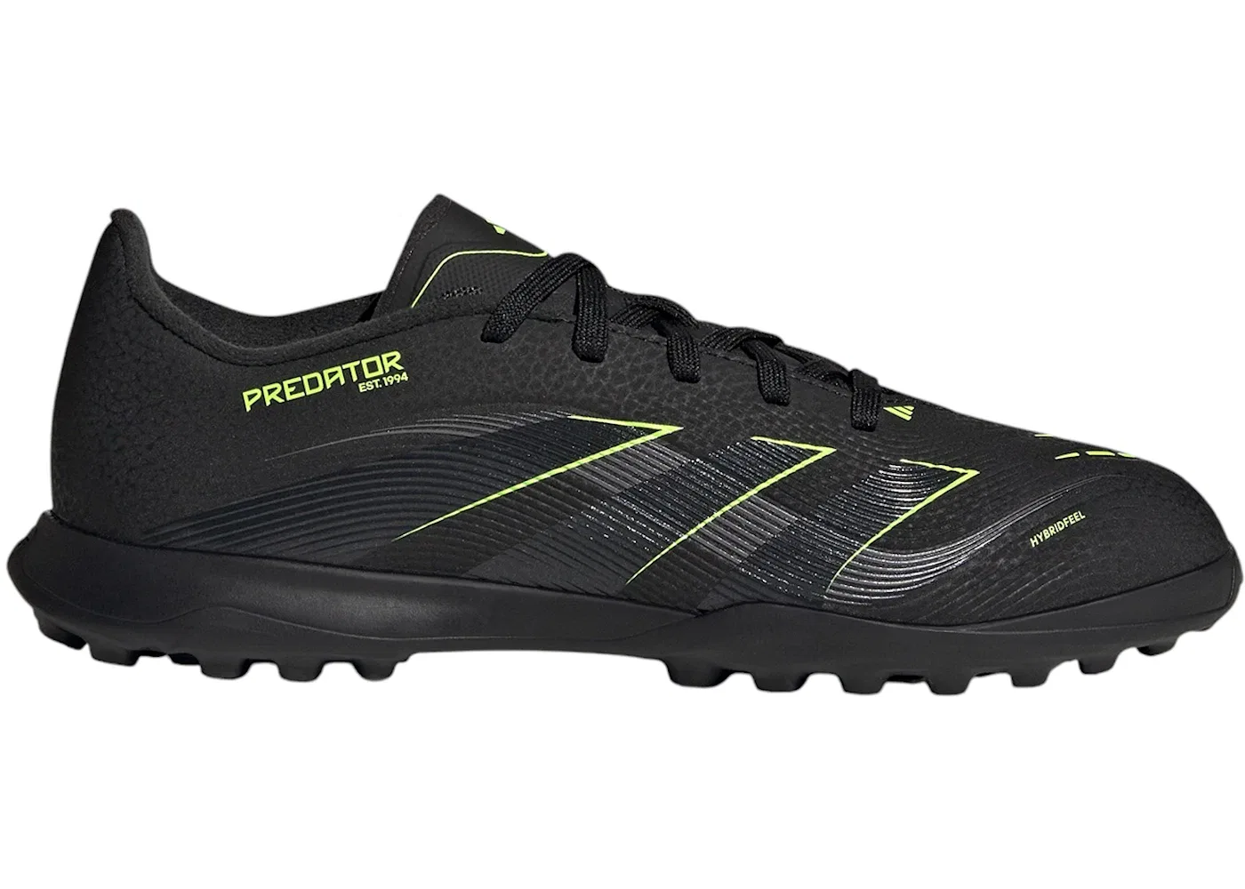 Детские бутсы для футбола с покрытием Turf Adidas Predator League Turf, Core Black Carbon Lucid Lemon