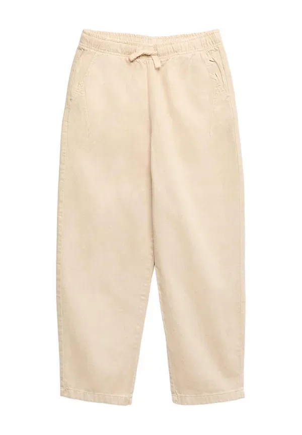 Брюки хлопковые Trousers Marks & Spencer, stone, цвет stone — фото 2