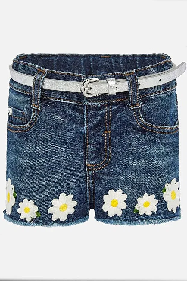 Детские шорты для девочек хлопковые Mayoral daisy Meneviş, Navy Blue