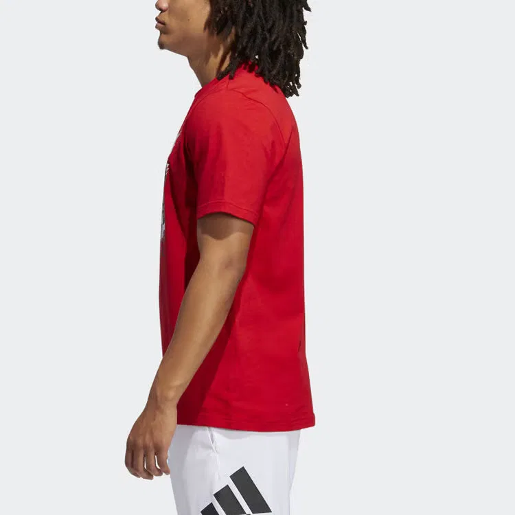Футболка баскетбольная с принтом Adidas, разноцветная — фото 4