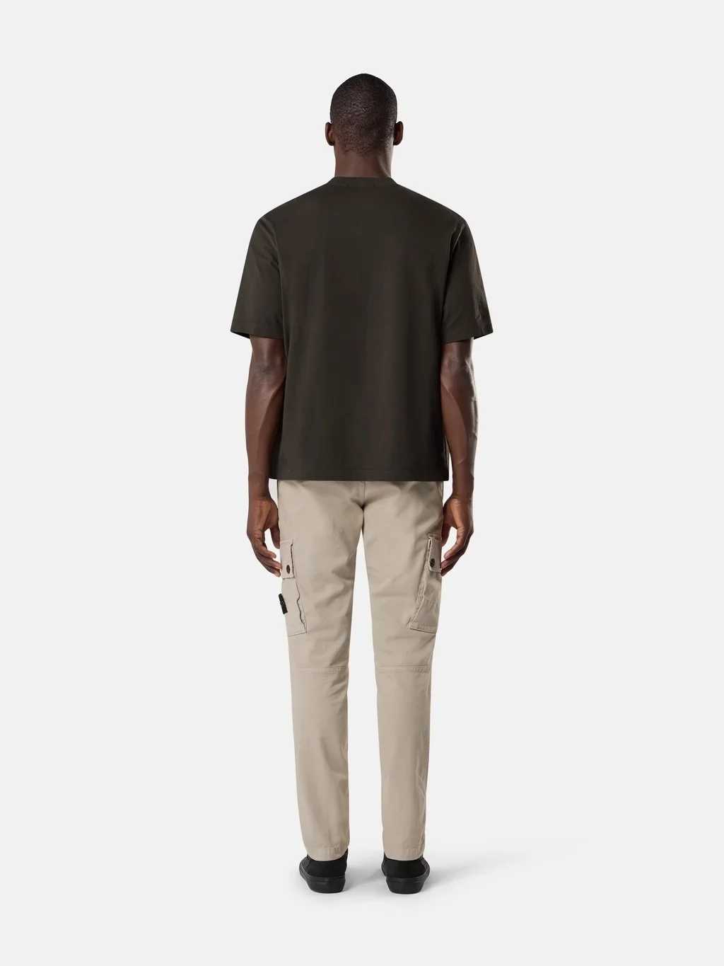 Мужская футболка Stone Island Regular-fit With Compass Patch, угольно-серый — фото 4