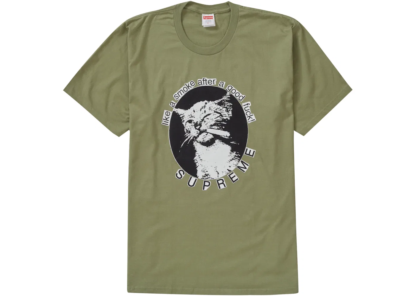 Мужская футболка с принтом Supreme Tee (SS23), Light Olive