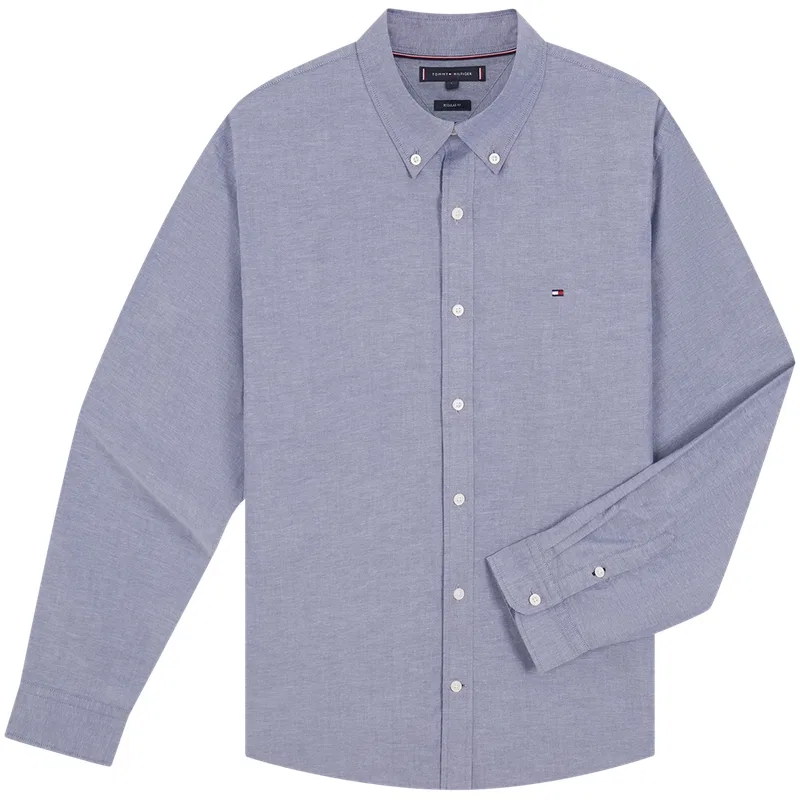 Мужская рубашка с воротником Tommy Hilfiger, Light Navy Blue DW5