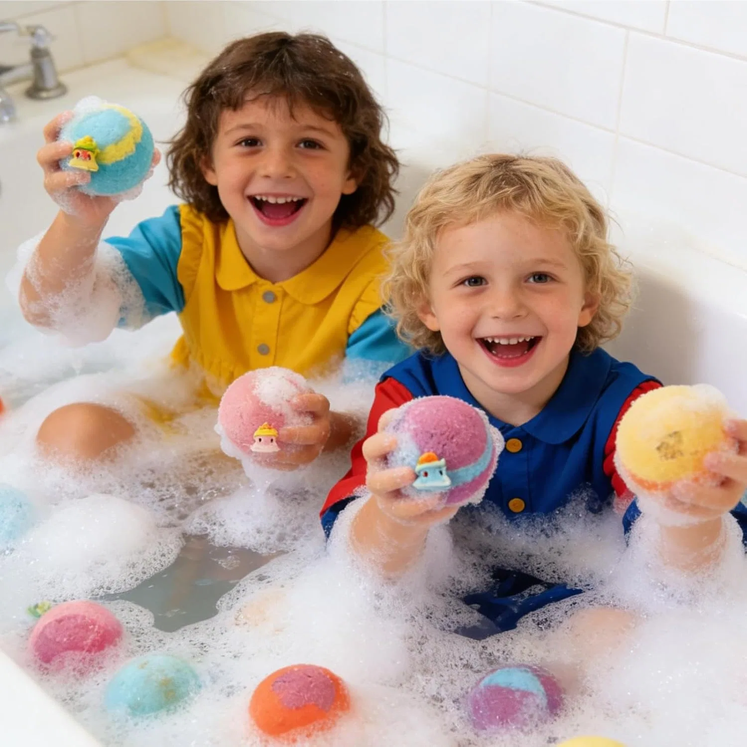 Набор бомбочек для ванны, 12 шт, Qfdiwr, Badesalz-Ball-Set — фото 2