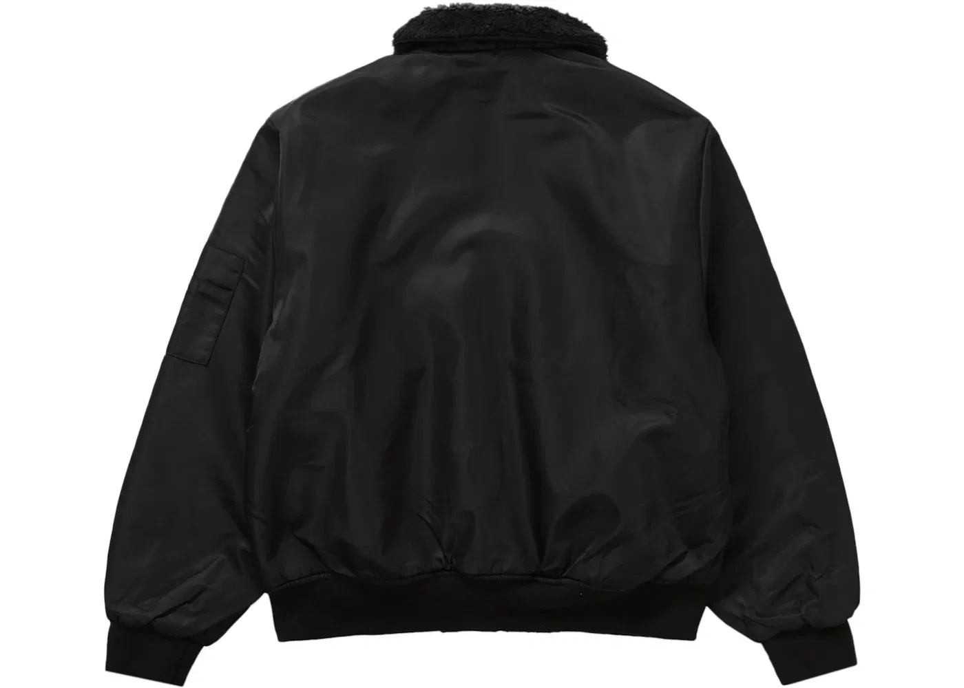 Мужской бомбер с меховым воротником Dickies Fur Collar Supreme, черный — фото 3