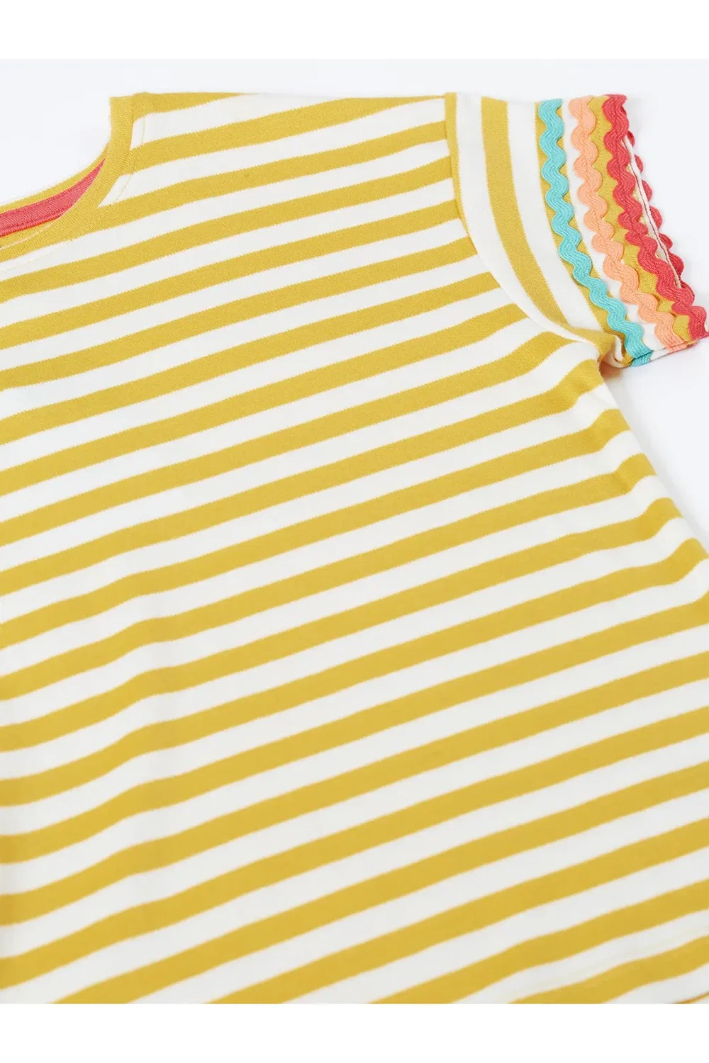 Детская футболка с рюшами Thea Ric Rac Frugi, Yellow — фото 4
