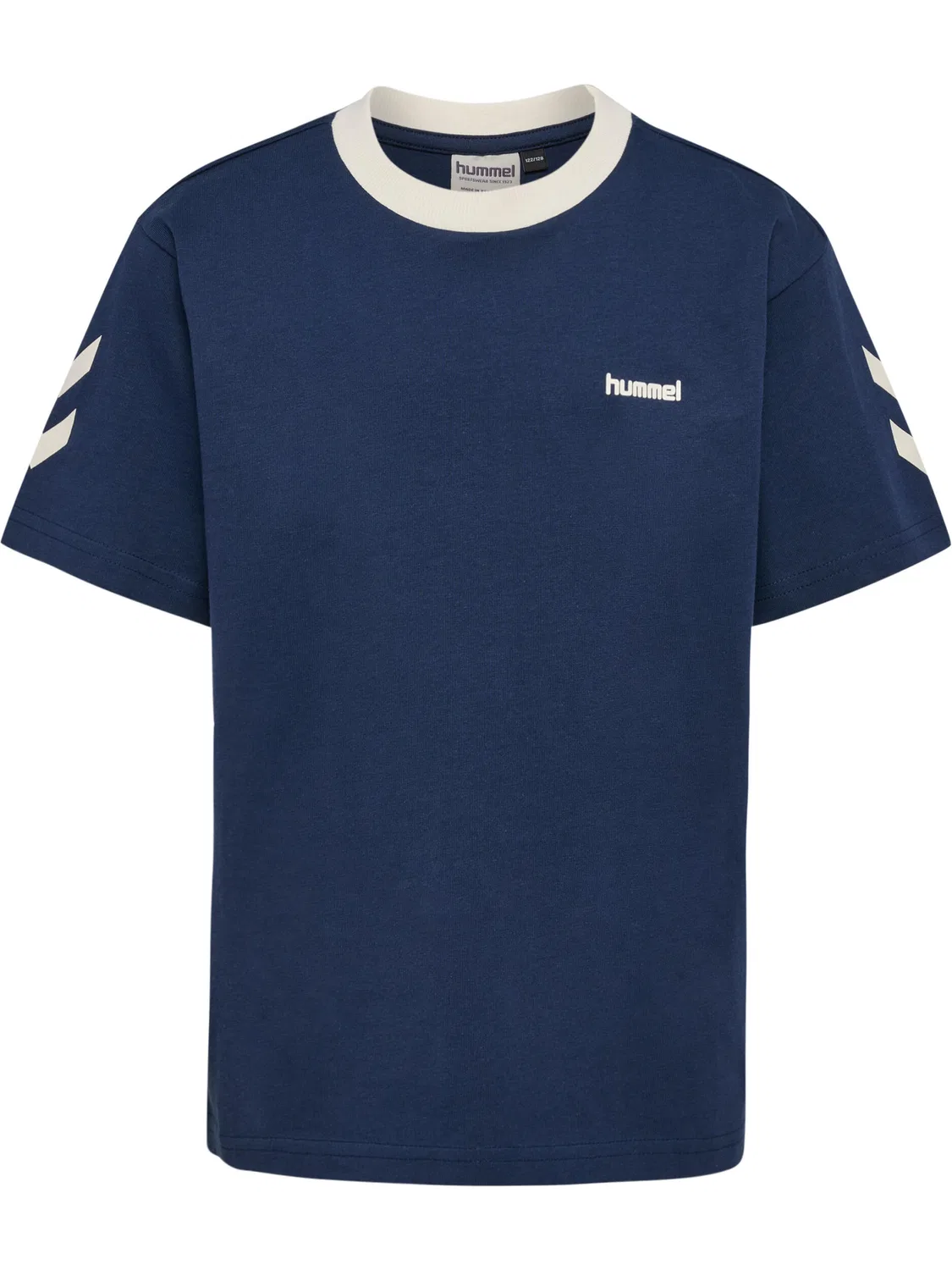 Детская футболка с принтом Hmljr Loose Hummel, Blue Navyblau Gletscherblau