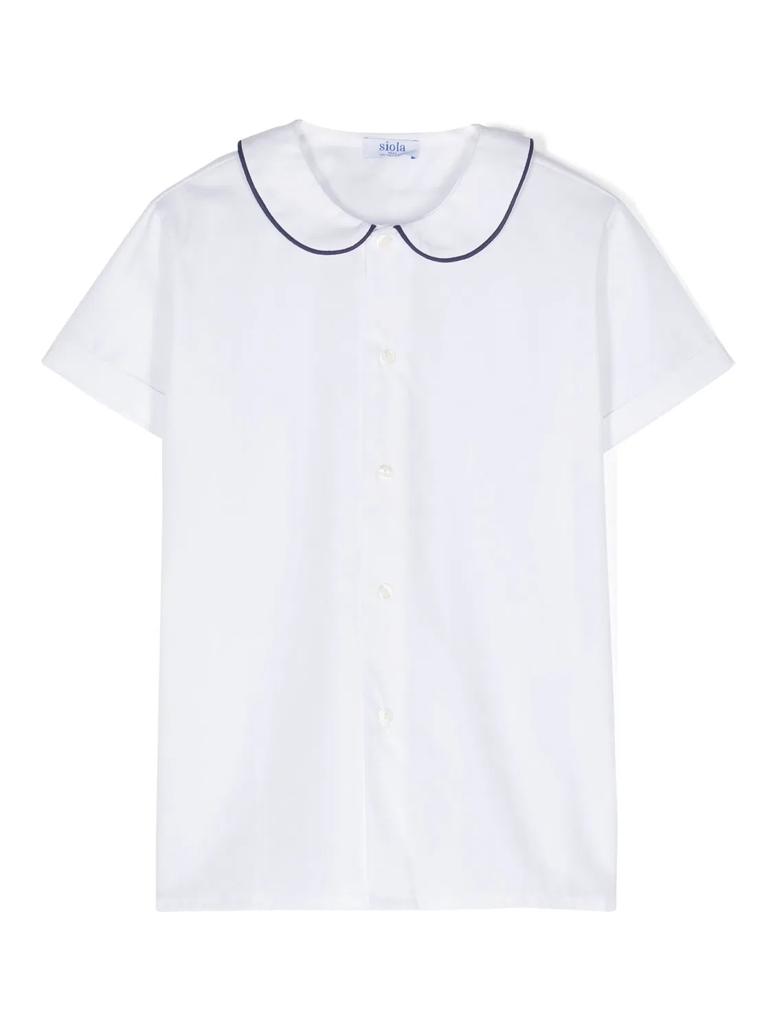 Рубашка из хлопка с контрастной отделкой Siola, белый