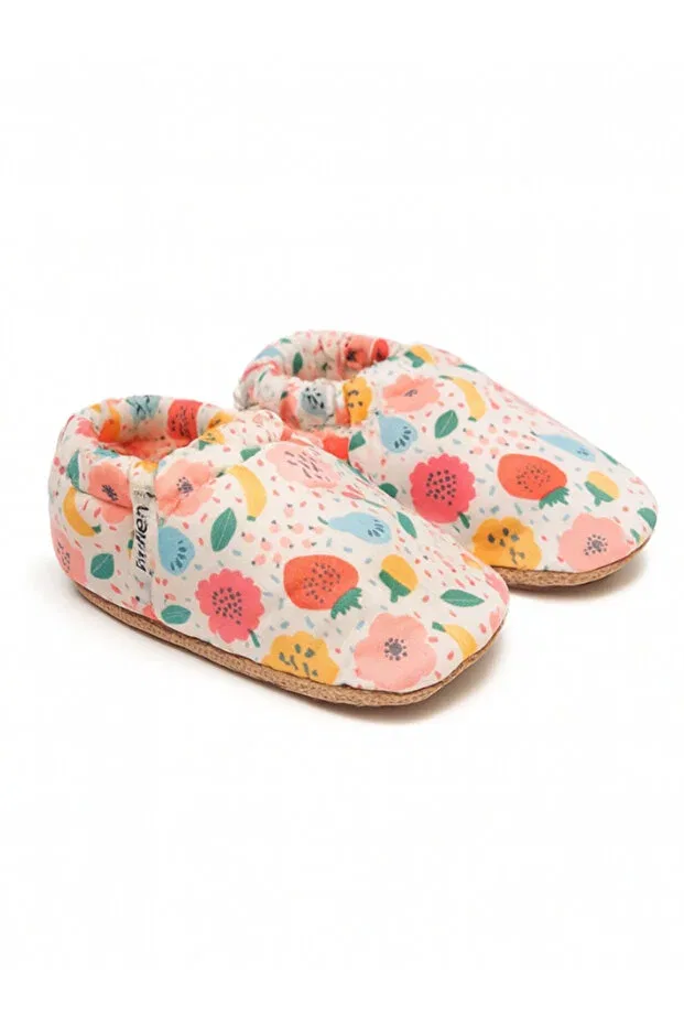 Детские пинетки для новорожденных хлопковые с принтом Flower and fruit patterned Pufien, Multicolor