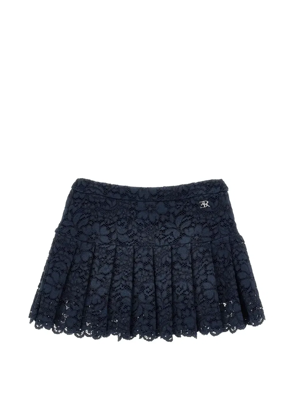 Плиссированная кружевная юбка Ermanno Scervino Junior, синий