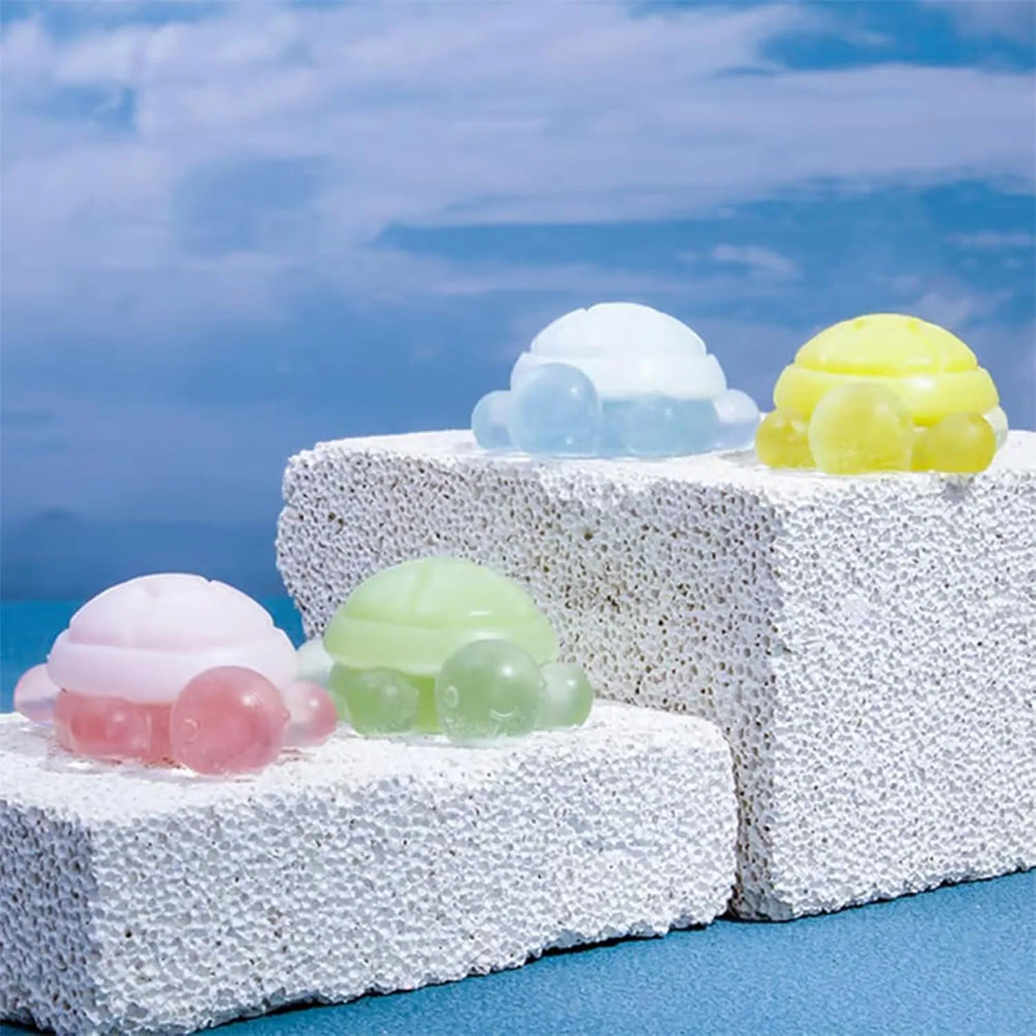 Детское мыло ручной работы, 4 шт., 6x4x2 см, Многоцветный Genérico — фото 2