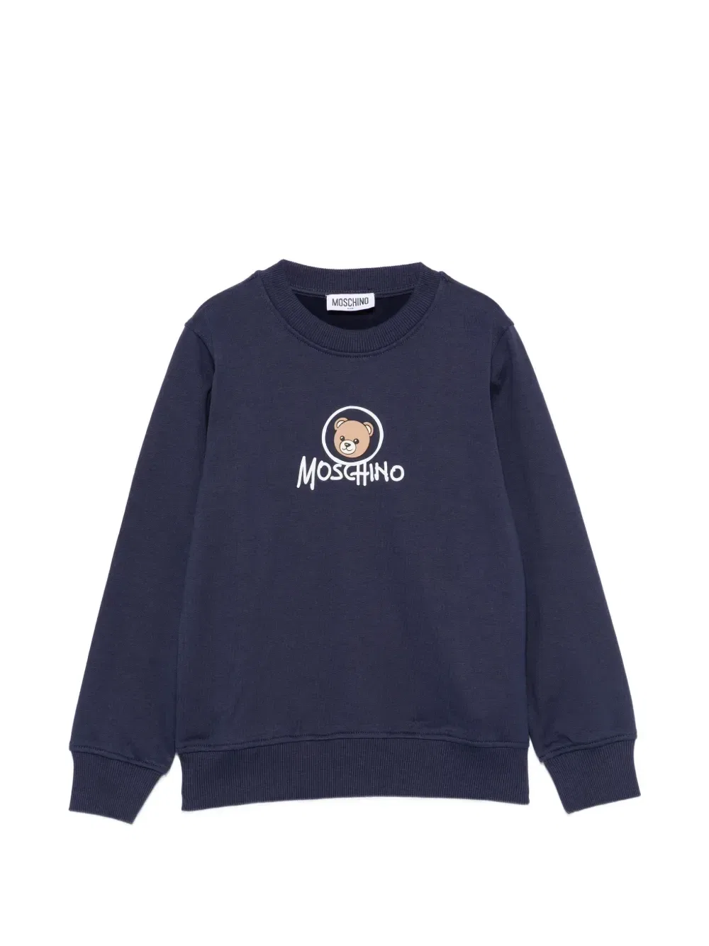 Толстовка с логотипом Тедди Бир Moschino Kids, синий