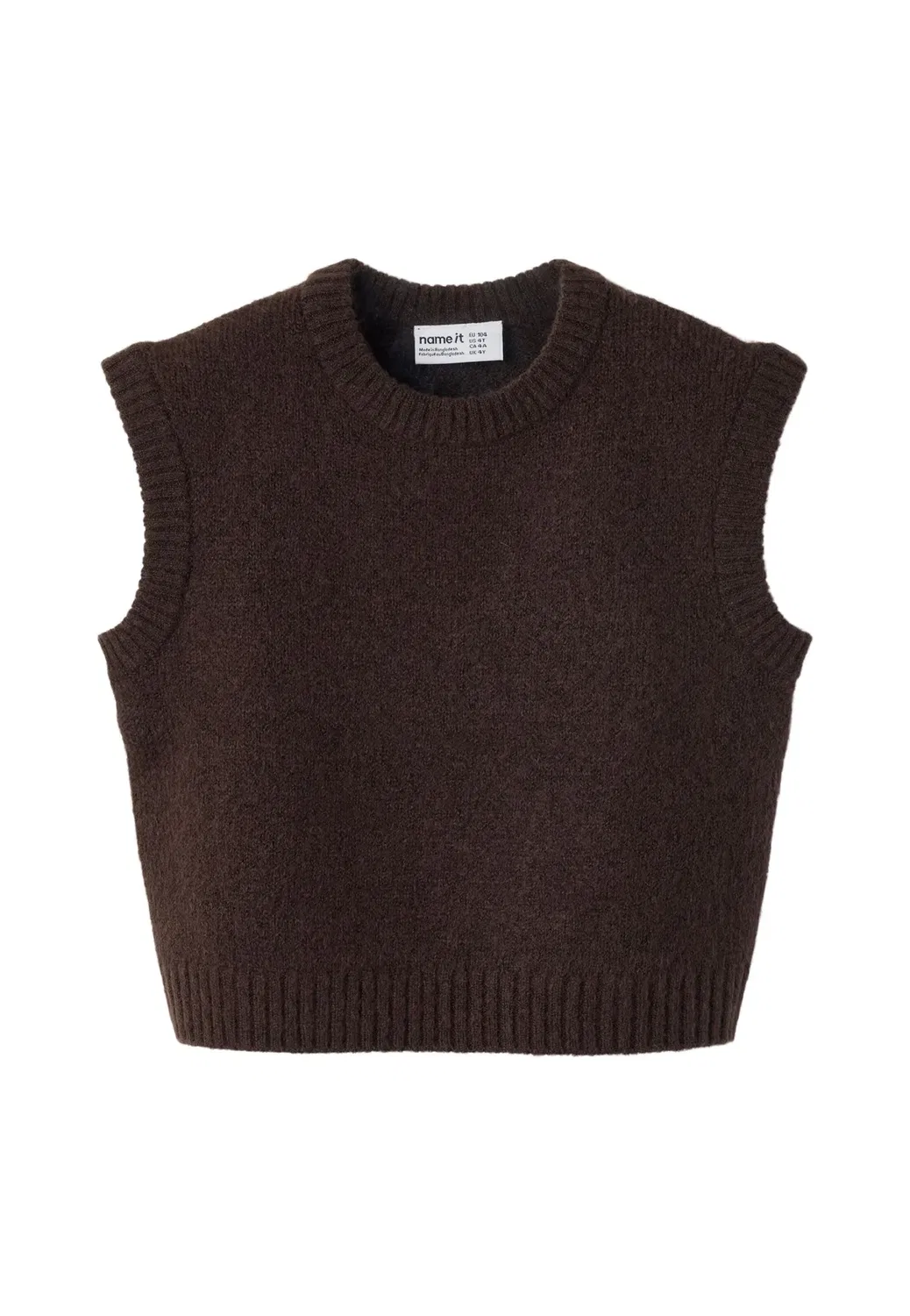 Вязаный сливер Nmfpneifyly - топ Name It, Sealbrown Brown