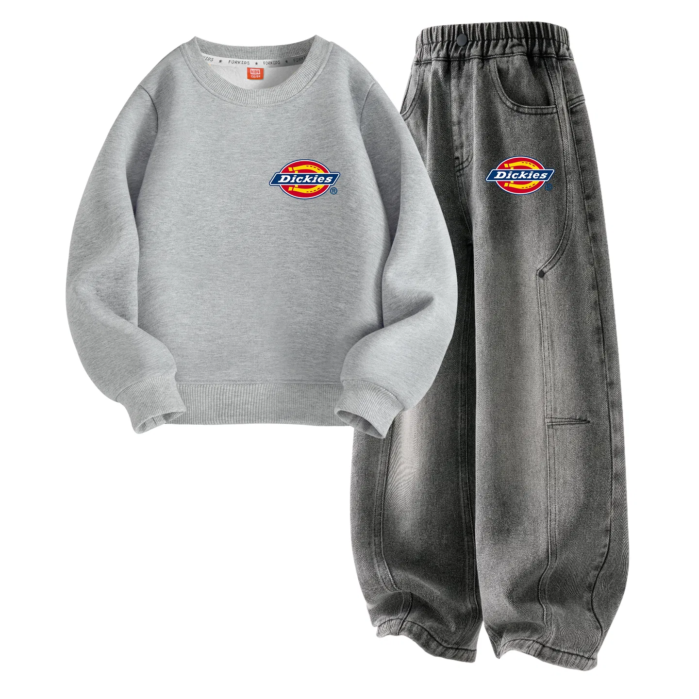 Детский комплект из футболки и леггинсов Dickies, Heather Gray/Black