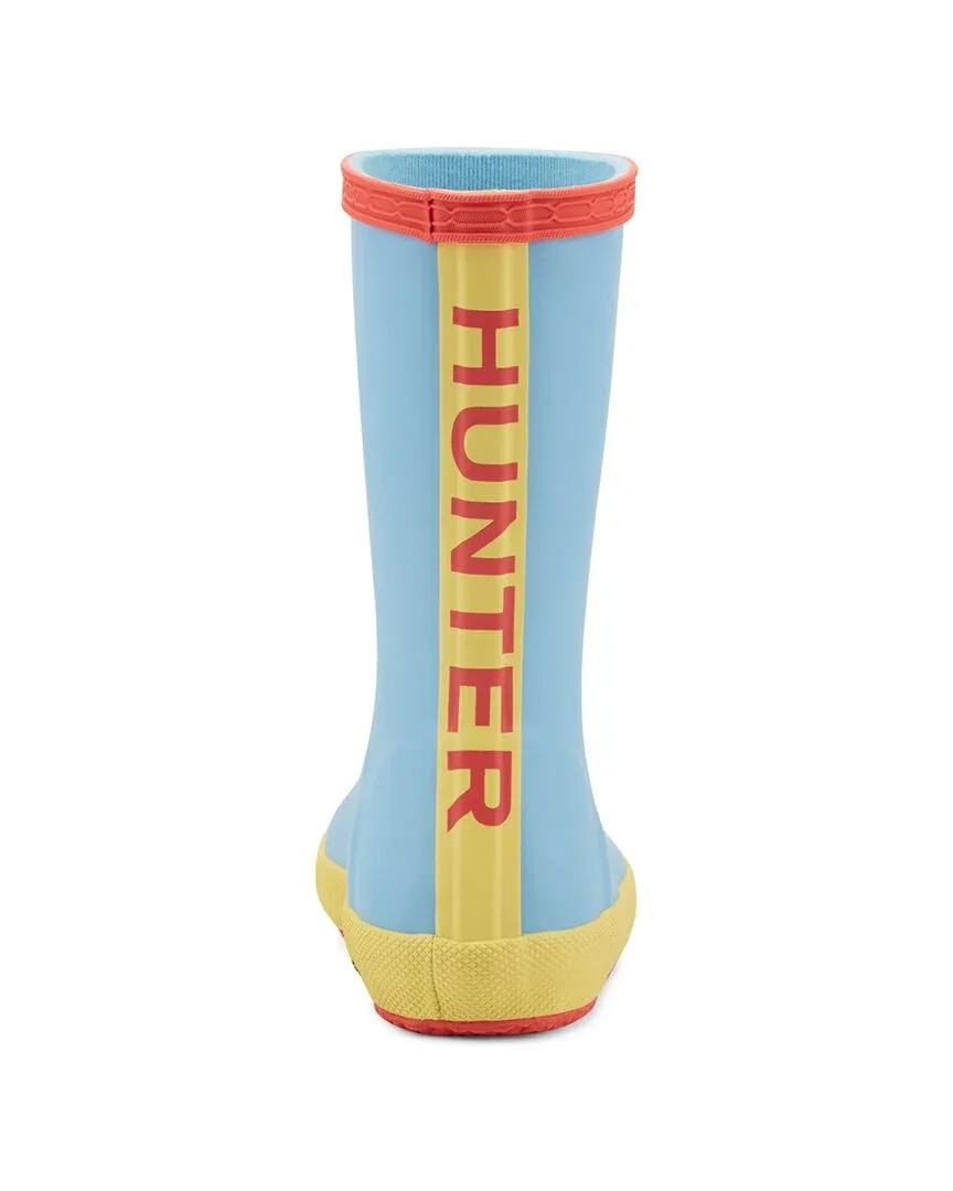 Детские резиновые сапоги для девочек водонепроницаемые Hunter First Classic, синий — фото 3