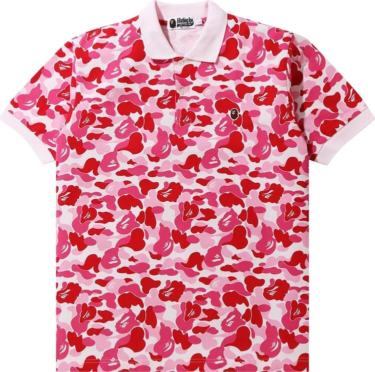 

Поло BAPE ABC Camo One Point Polo 'Pink', розовый