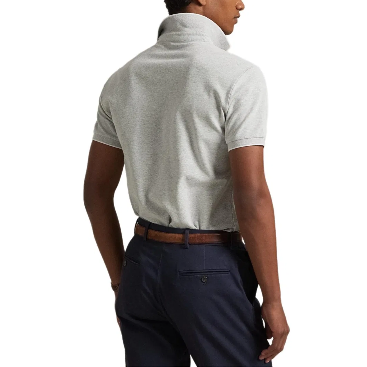 Поло мужское хлопковое белое, Polo Ralph Lauren, White — фото 4