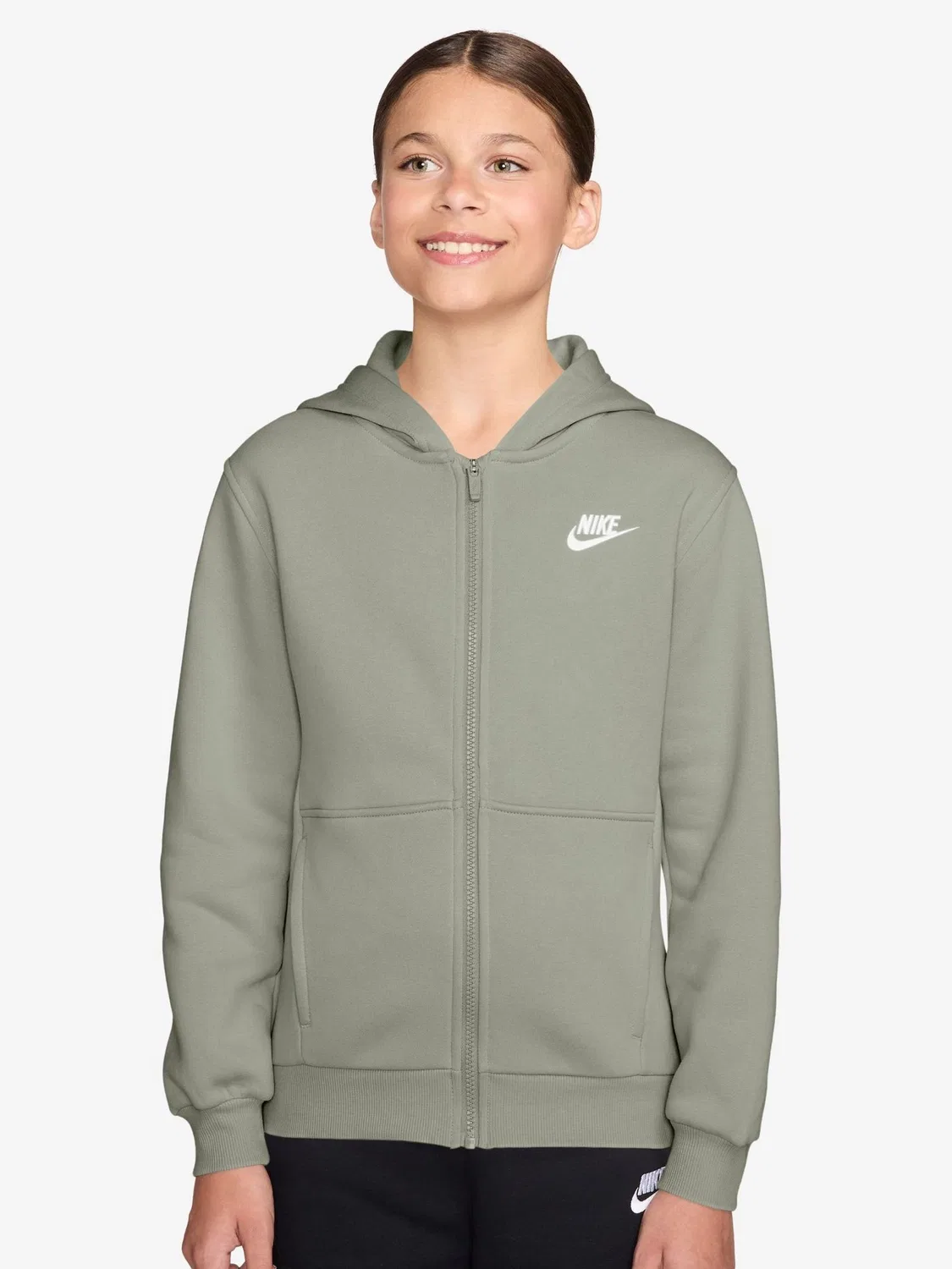 Толстовка на молнии Club Fleece Nike, Spruce Fog Grey