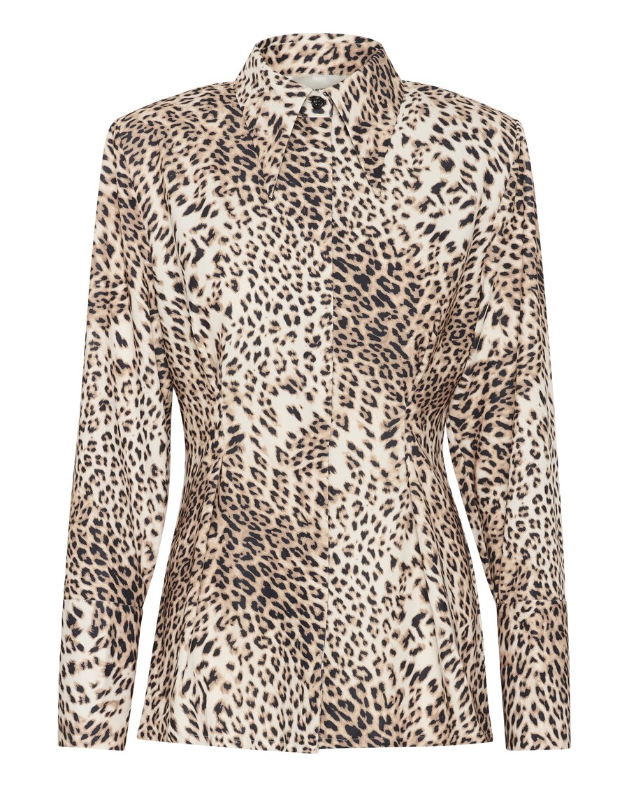 

Блуза Gestuz Mareen, коричневый/светло-бежевый