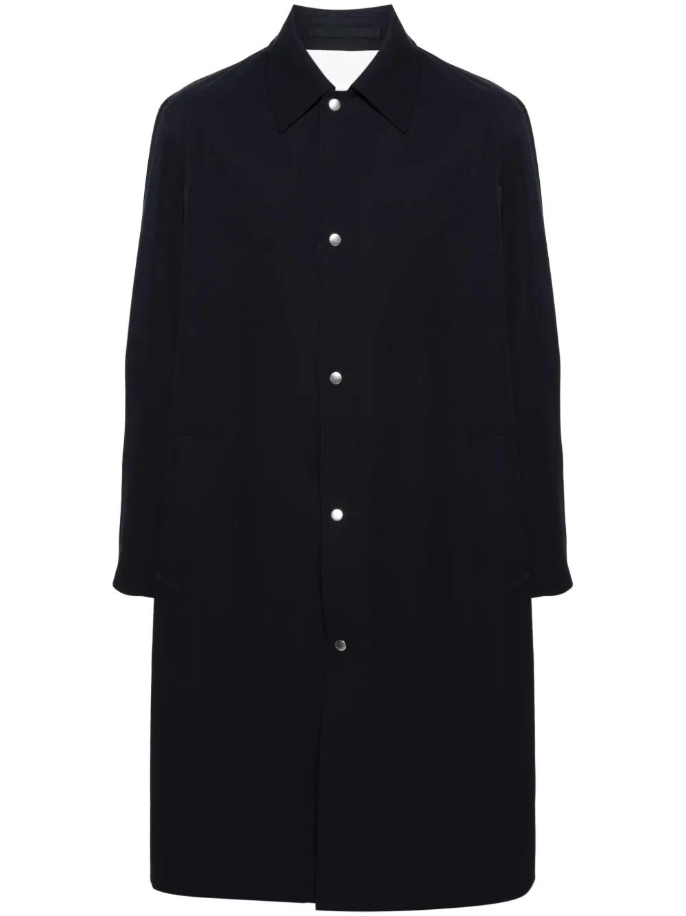 

Однобортное шерстяное пальто JIL SANDER, синий