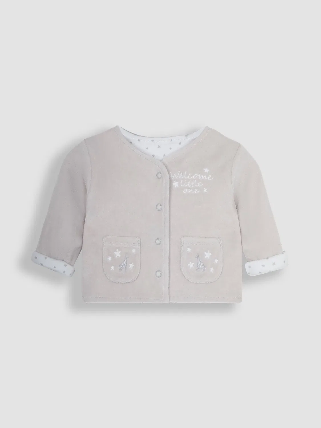 Комплект для новорожденных Welcome Little One Sleepsuit & Jacket Jojo Maman Bébé, серый — фото 3
