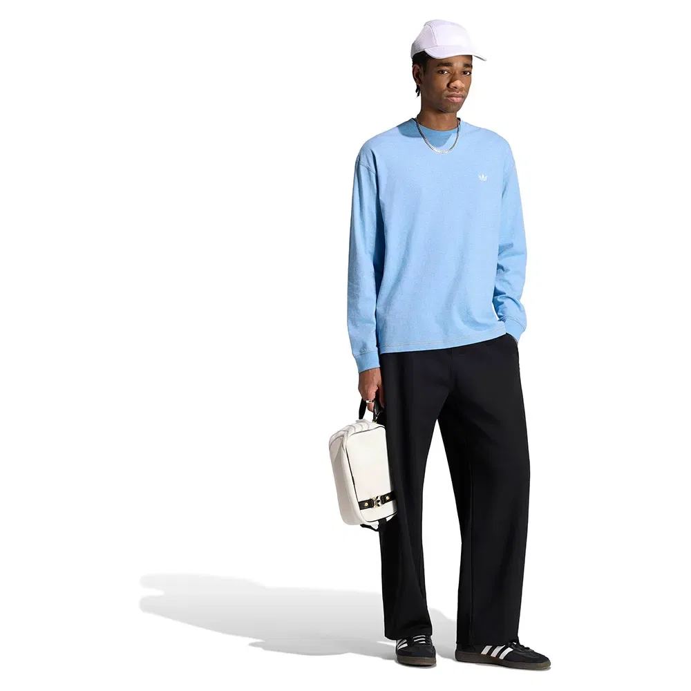 Футболка с длинным рукавом Trefoil Essentials Melange Adidas Originals, синий — фото 4