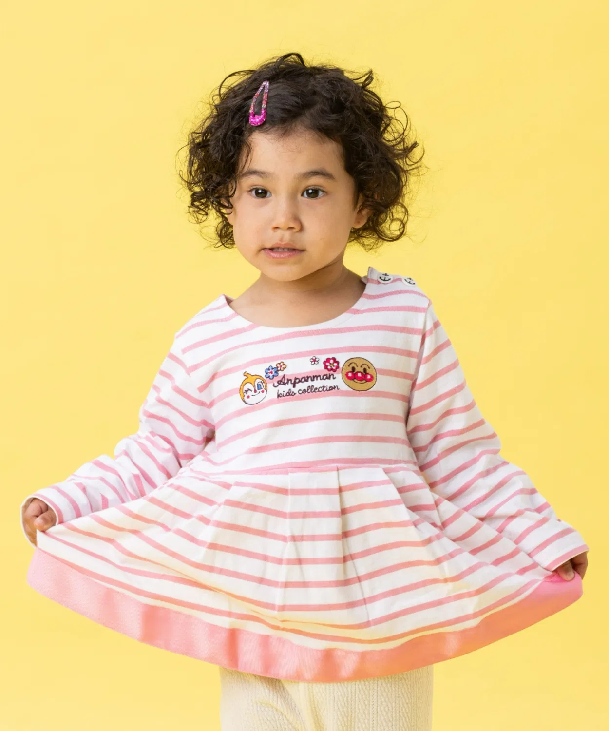 Детская туника для девочек с длинным рукавом модель ANPANMAN KIDS COLLECTION, Pink
