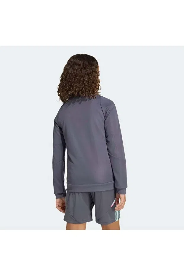 Детские свитшот для девочек с длинным рукавом Adidas, Gray — фото 4