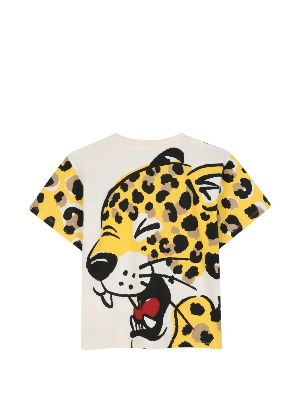 Футболка с леопардовым принтом Kenzo Kids, желтый — фото 2