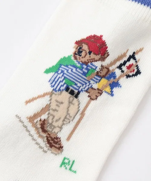 Детские носки с принтом Sailing Bear POLO RALPH LAUREN, Белый — фото 2