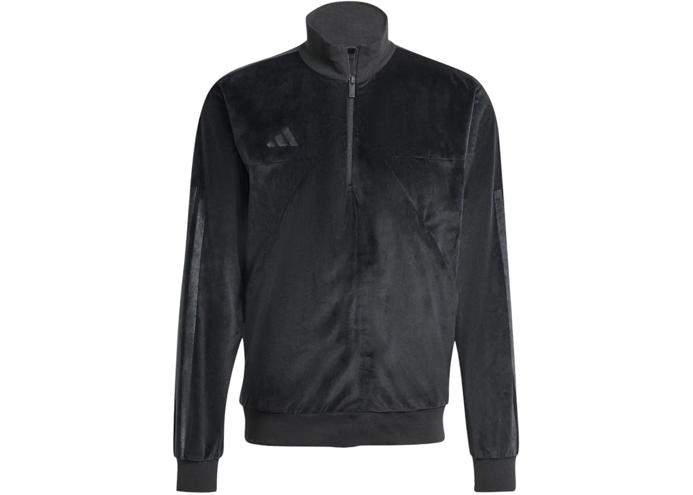 Мужская куртка-олимпийка велюровая Top Adidas, Black