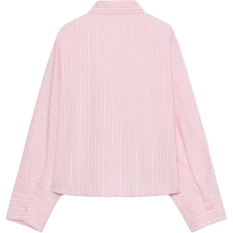 Женская рубашка с лацканами Pink/White ZARA, Pink/White — фото 3