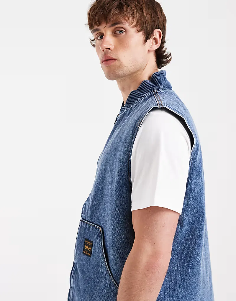 Жилет джинсовый утилитарный Workwear Levi's, выстиранный Camel — фото 4