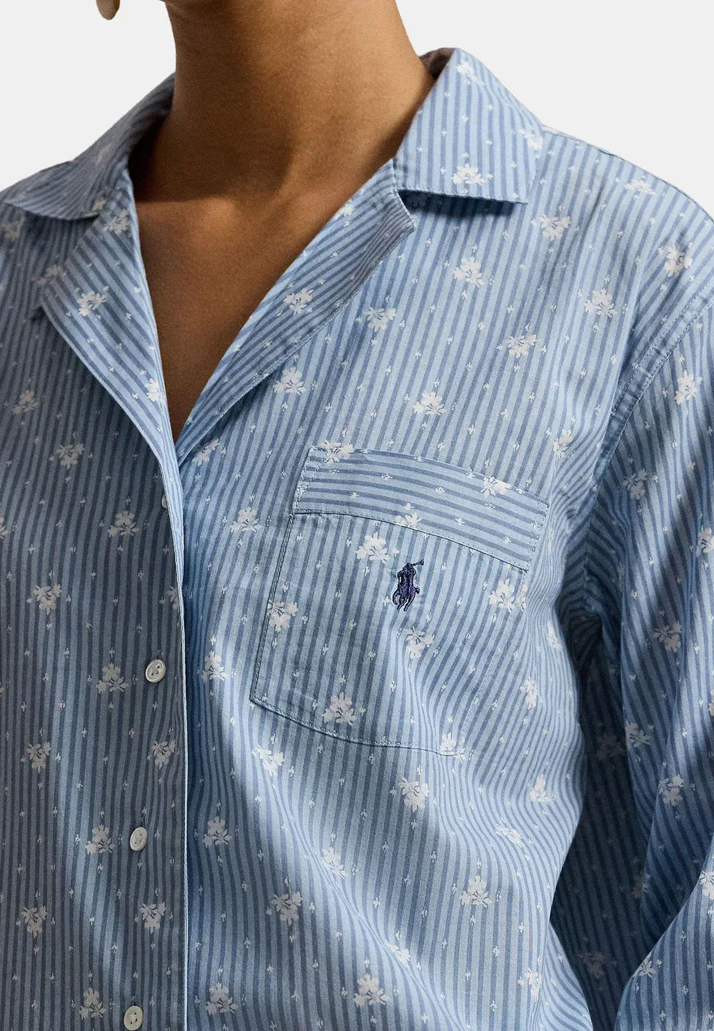 Комплект для сна из вуали с цветочным принтом - пижамный комплект Polo Ralph Lauren, Vintage Floral Stripe — фото 4