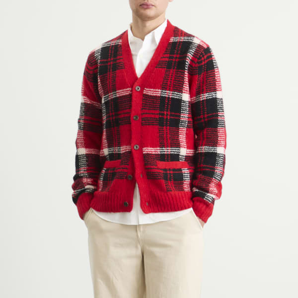 Клетчатый кардиган Polo Ralph Lauren, красный combo — фото 2