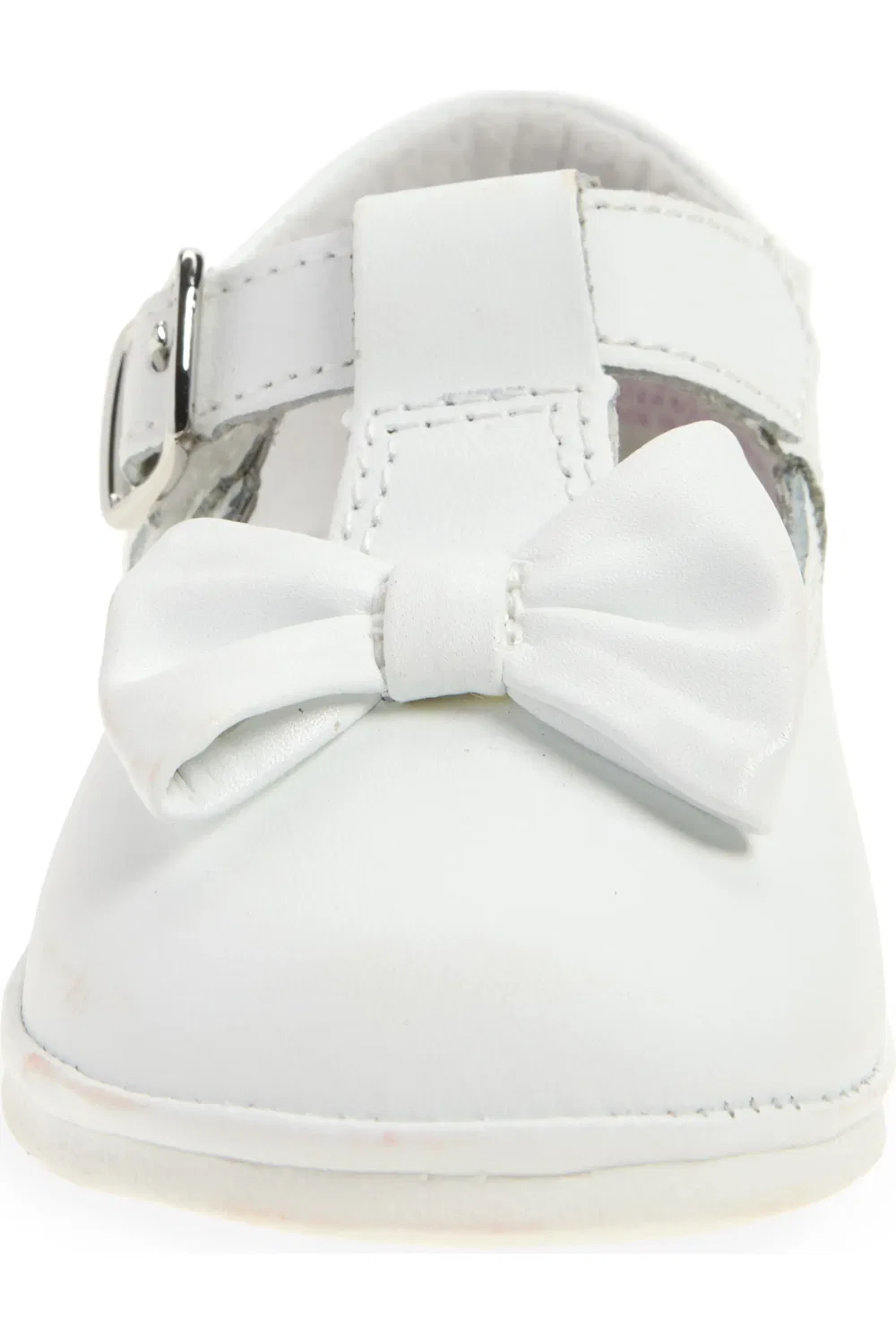 Детские туфли с ремешком T-Strap Minnie Bow L'AMOUR, белый — фото 4