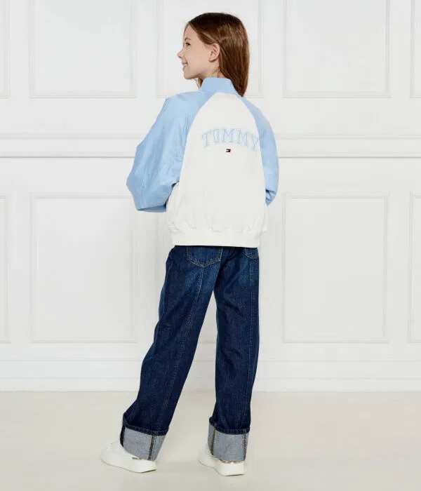 Детская куртка-бомбер свободного кроя Bomber Tommy Hilfiger, Azzurro — фото 2