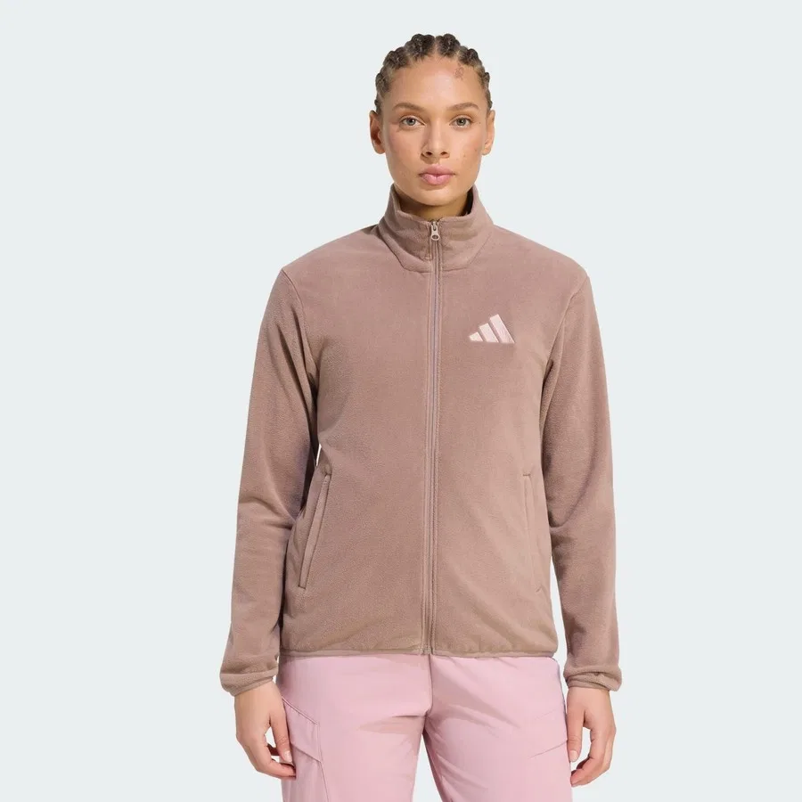 Женская флисовая куртка с длинным рукавом Terrex Multi Essentials Full Zip Fleece adidas, Коричневый