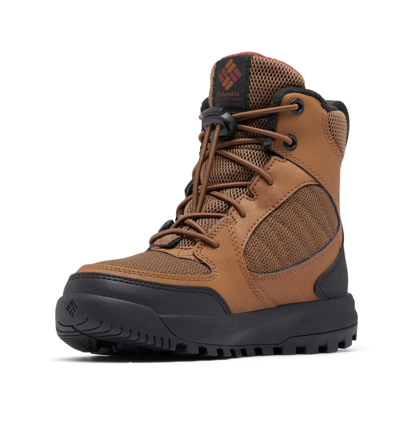 Детские снежные ботинки водонепроницаемые Youth Portlander Omni-heat Columbia, Light Brown Spice — фото 2