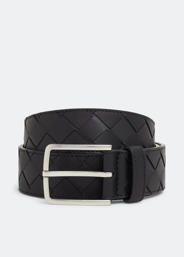 

Ремень BOTTEGA VENETA Intrecciato belt, черный