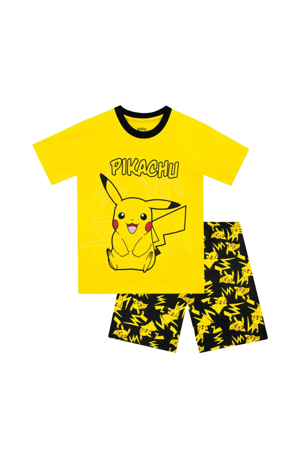 Пижама с коротким рукавом Pikachu Pokemon, Black
