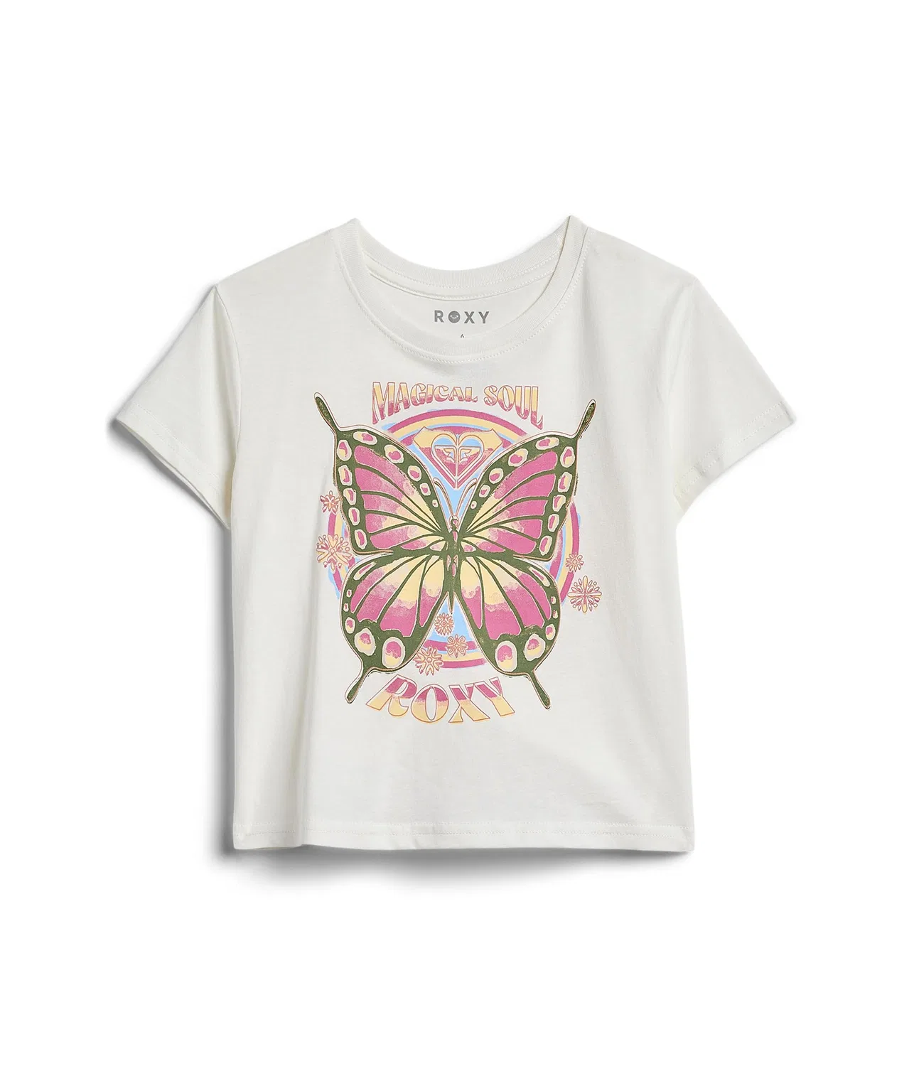 Футболка Butterfly Groove Tee (для маленьких детей) Roxy Kids, Coconut Milk