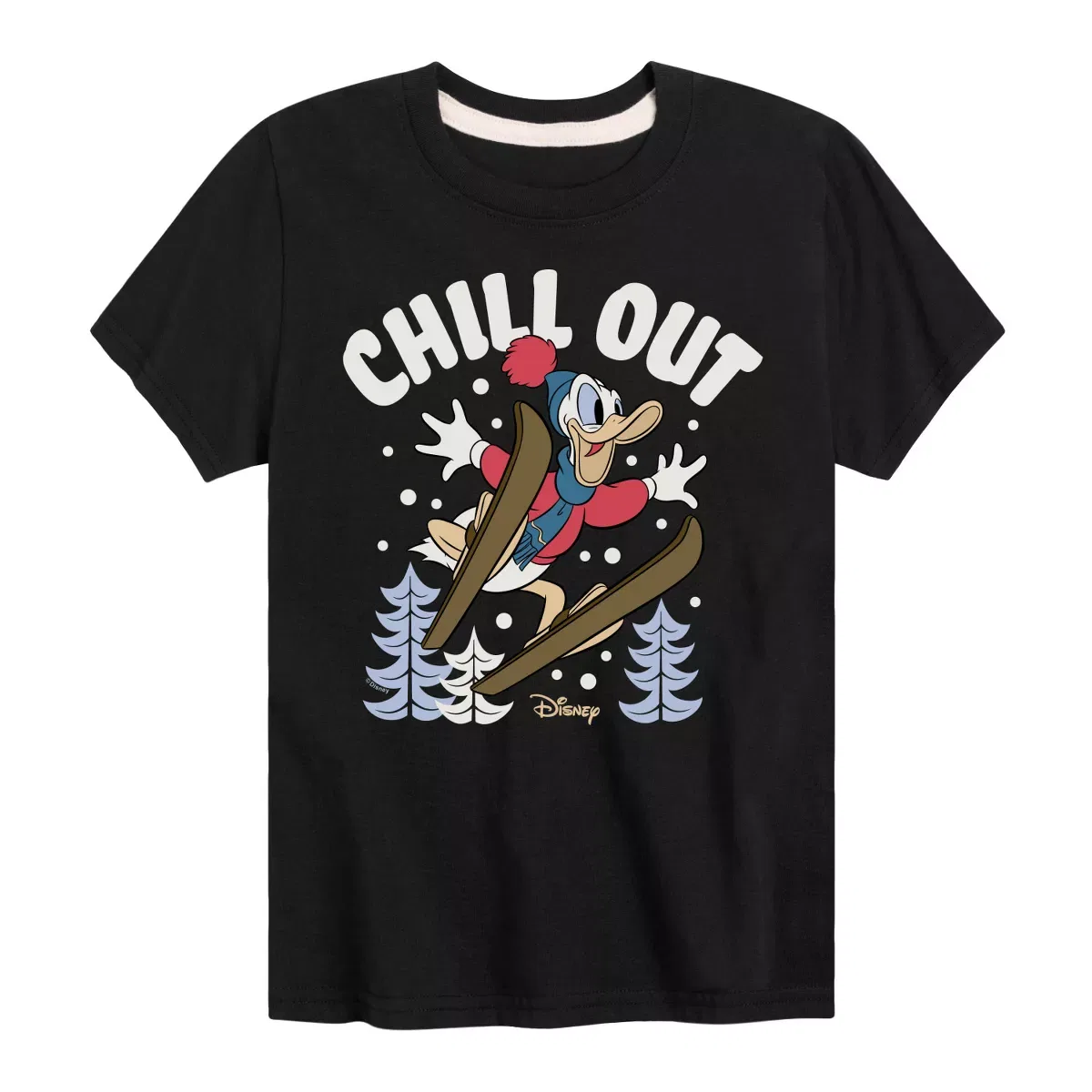 Детская футболка с принтом Chill Out Disney, Черный