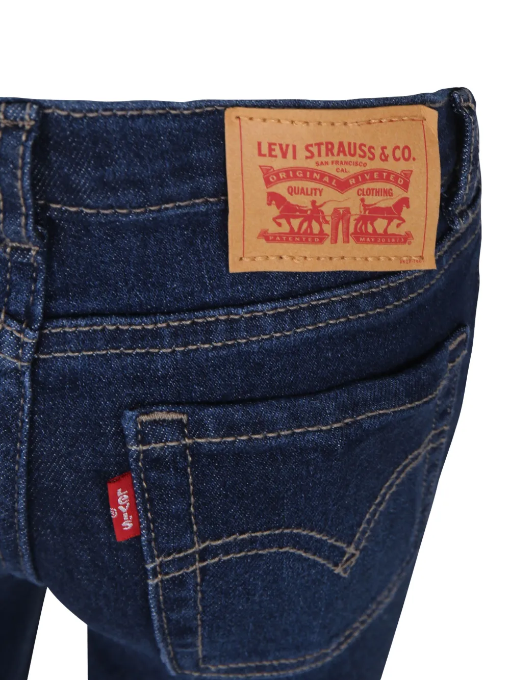 Расклешенные джинсы с нашивкой-логотипом Levi's Kids, синий — фото 3
