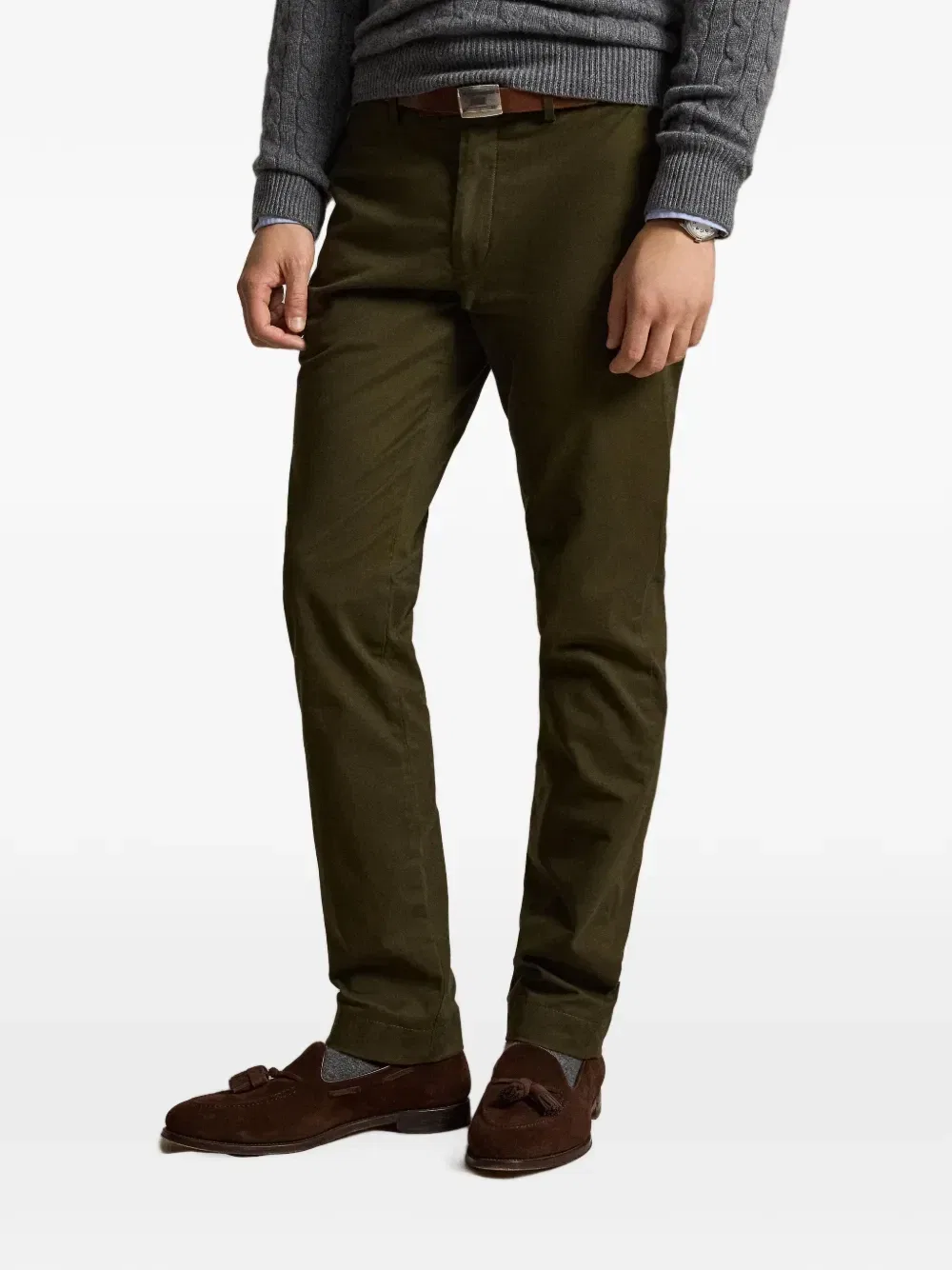 Брюки чинос Greenwich Slim Fit POLO RALPH LAUREN, зеленый — фото 3