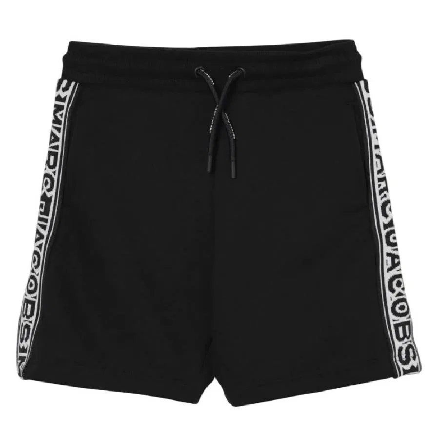 Шорты с логотипом из органического хлопка Little Marc Jacobs, Black