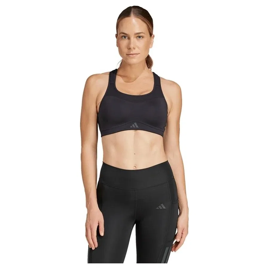 Спортивный бюстгальтер с принтом TLRDIM HS Bra adidas, Черный — фото 4