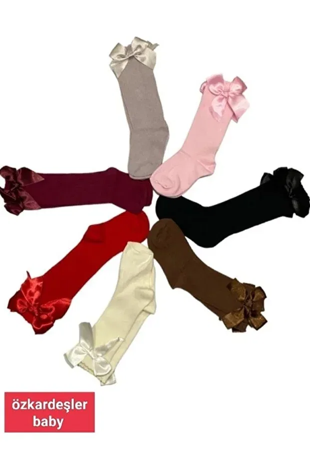 Детские носки для девочек с бантом Özkardeşler Baby, Multicolored