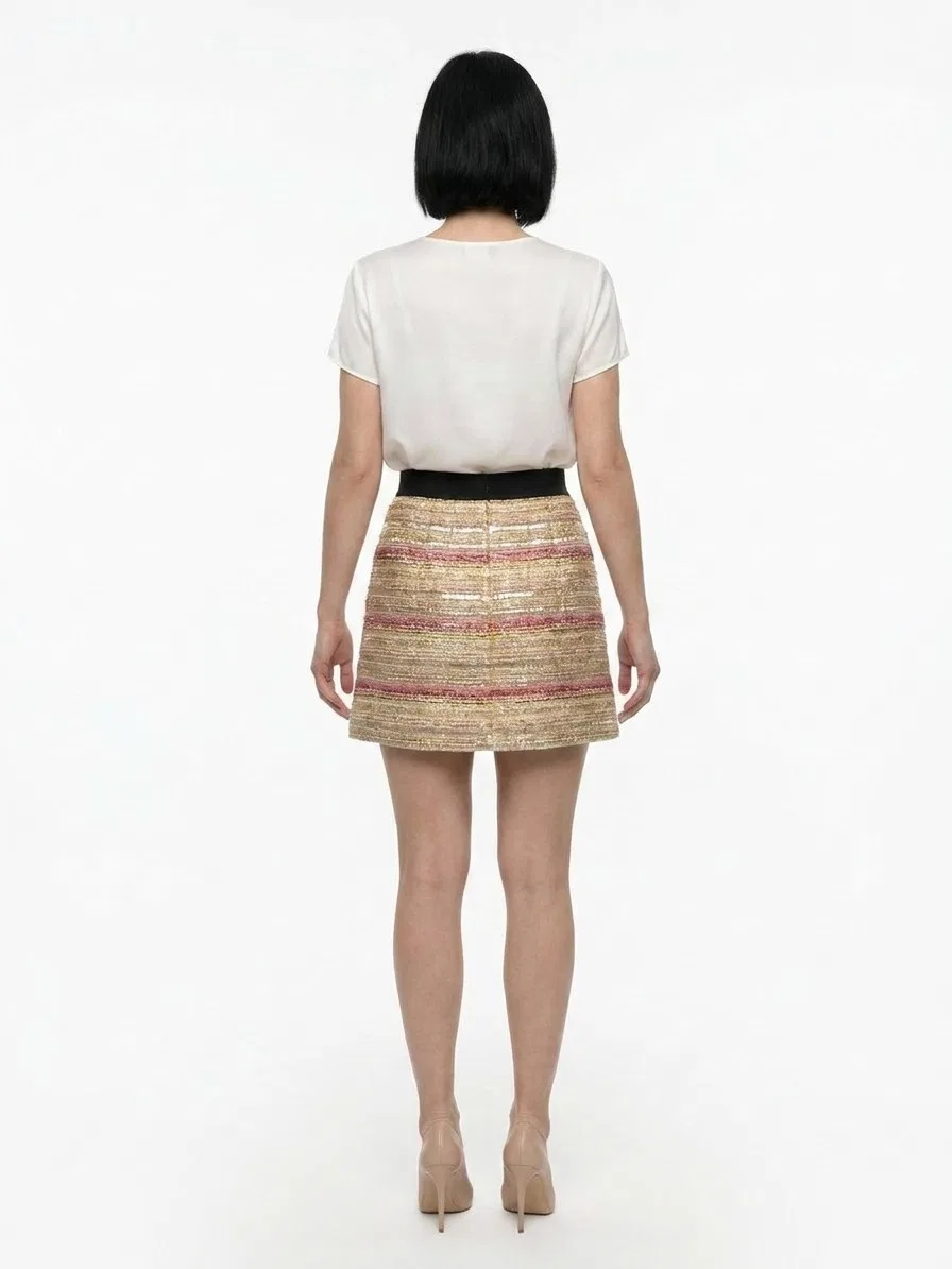 Женская мини-юбка с биколорным дизайном Bicolor Acetate Mini Skirt Dolce & Gabbana, Bicolor — фото 2